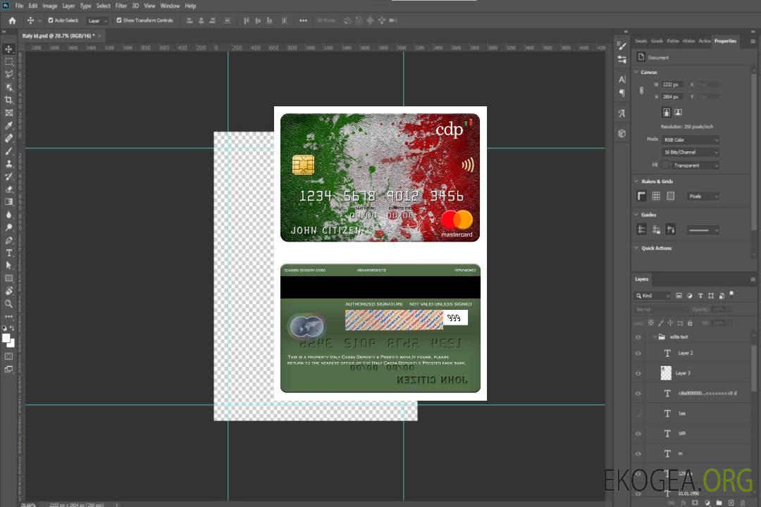 Italie Cassa Depositi e Prestiti banque mastercard template